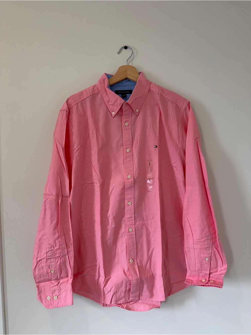 Tommy Hilfiger Men's Pink Button-Down Oxford Shirt